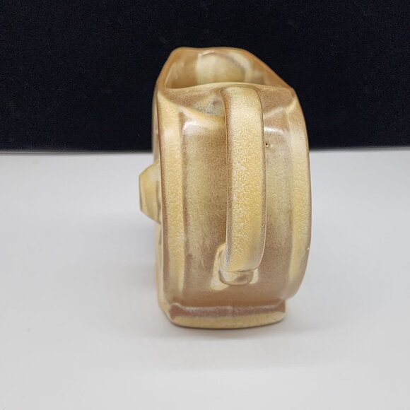 Ceramic Frankoma Wheelbarrow Themed Creamer Pitcher Light Brown Tan 4" - Picture 6 of 9